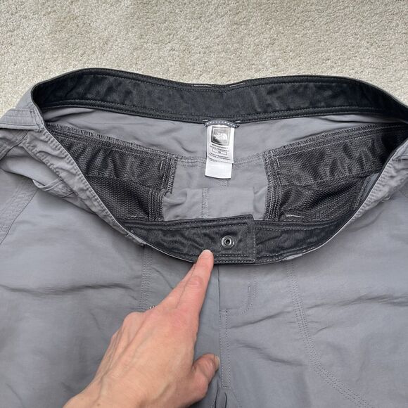 The North Face Mens Grey Nylon Hiking Trail Pants Sz 40 Pockets Drawstring Ankle - Picture 5 of 13